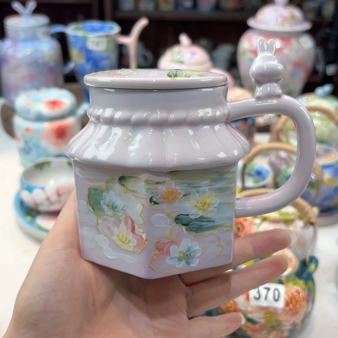 景德镇手绘高温釉下彩陶瓷茶具