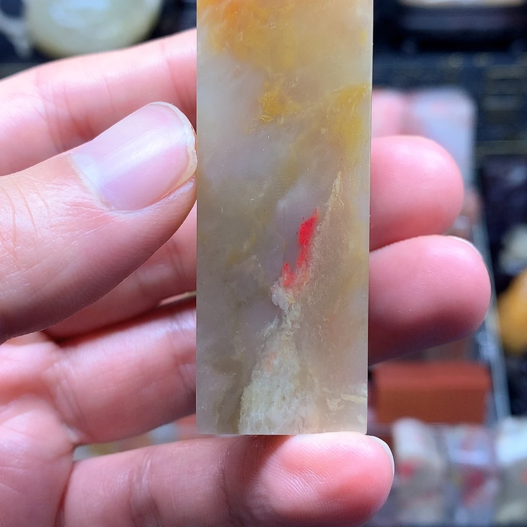 巴林石印石鸡血印章