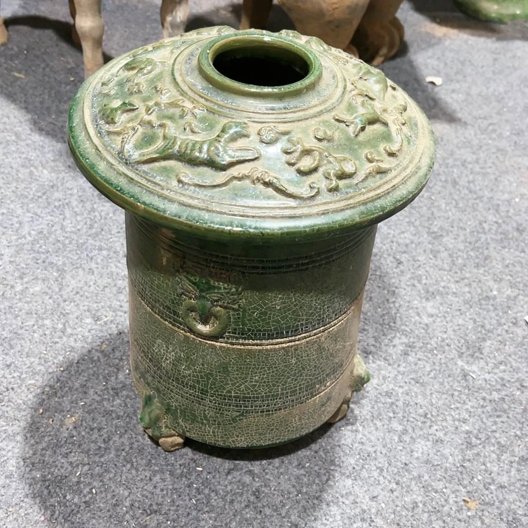瓦当摆件摆件茶桌茶台陶瓷忆**风