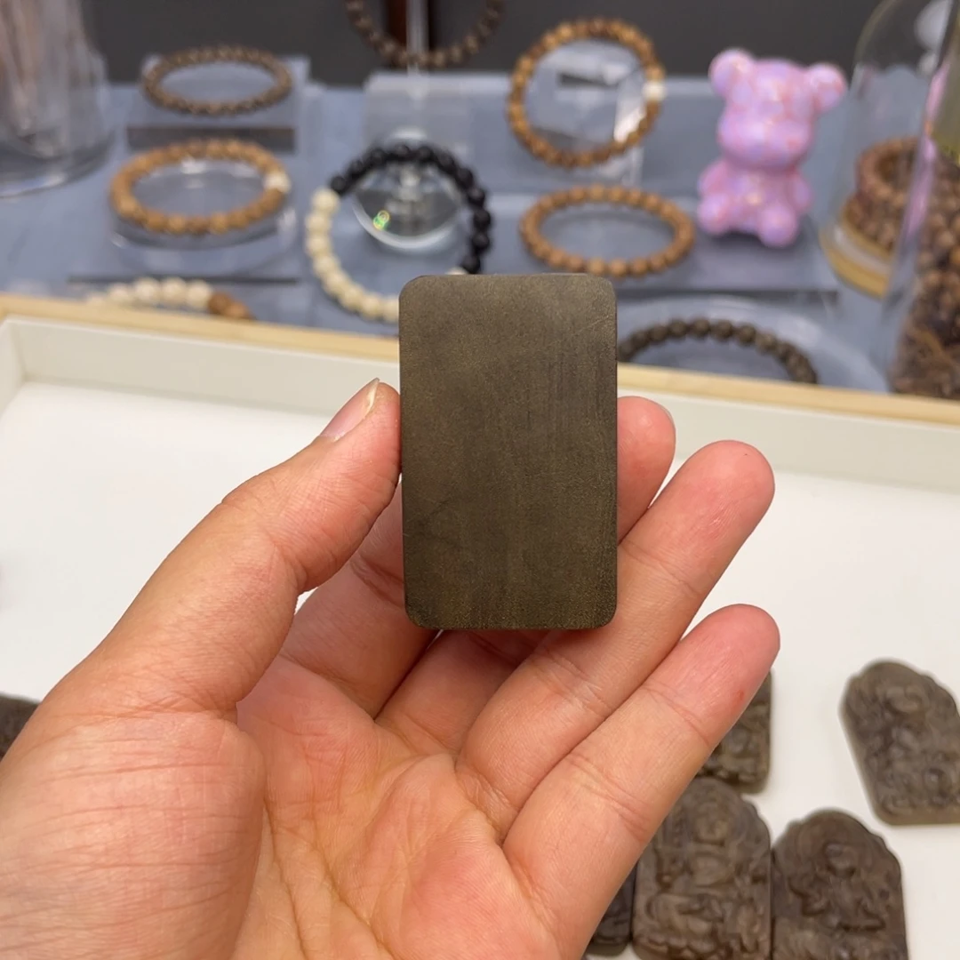 檀香木无事牌悔*阴沉老山微瑕无事牌