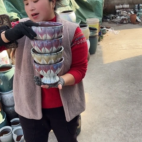 口16高12瑕疵盆子。