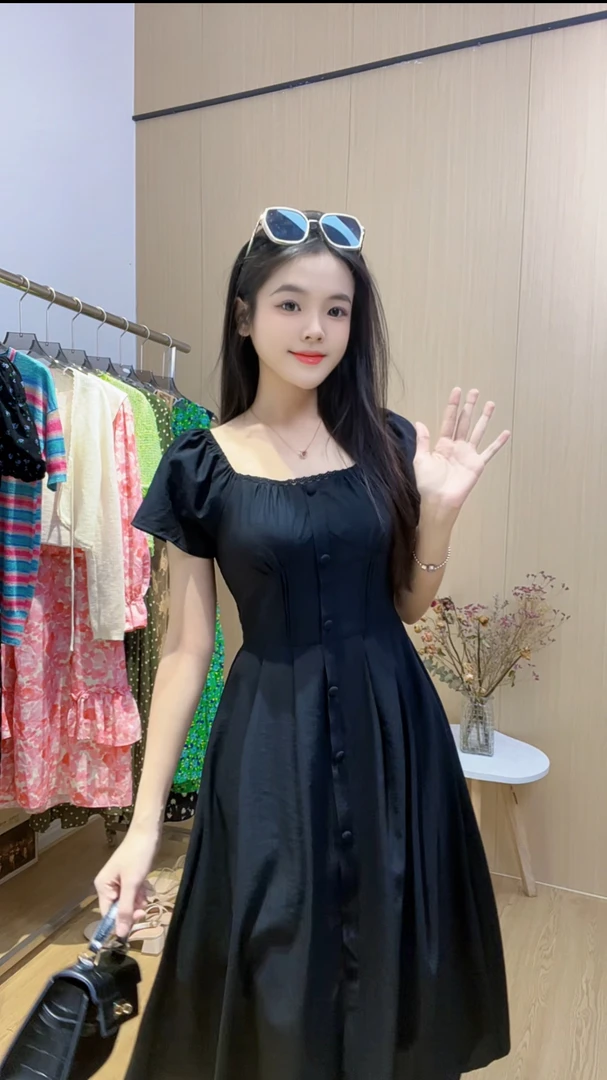 【小雅家】夏季收腰显瘦高级连衣裙小黑法式赫本小黑裙升级2.0版