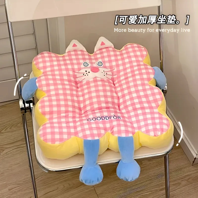 格子坐垫椅子垫久坐不累防屁股痛学生教室宿舍办公室加厚软垫子