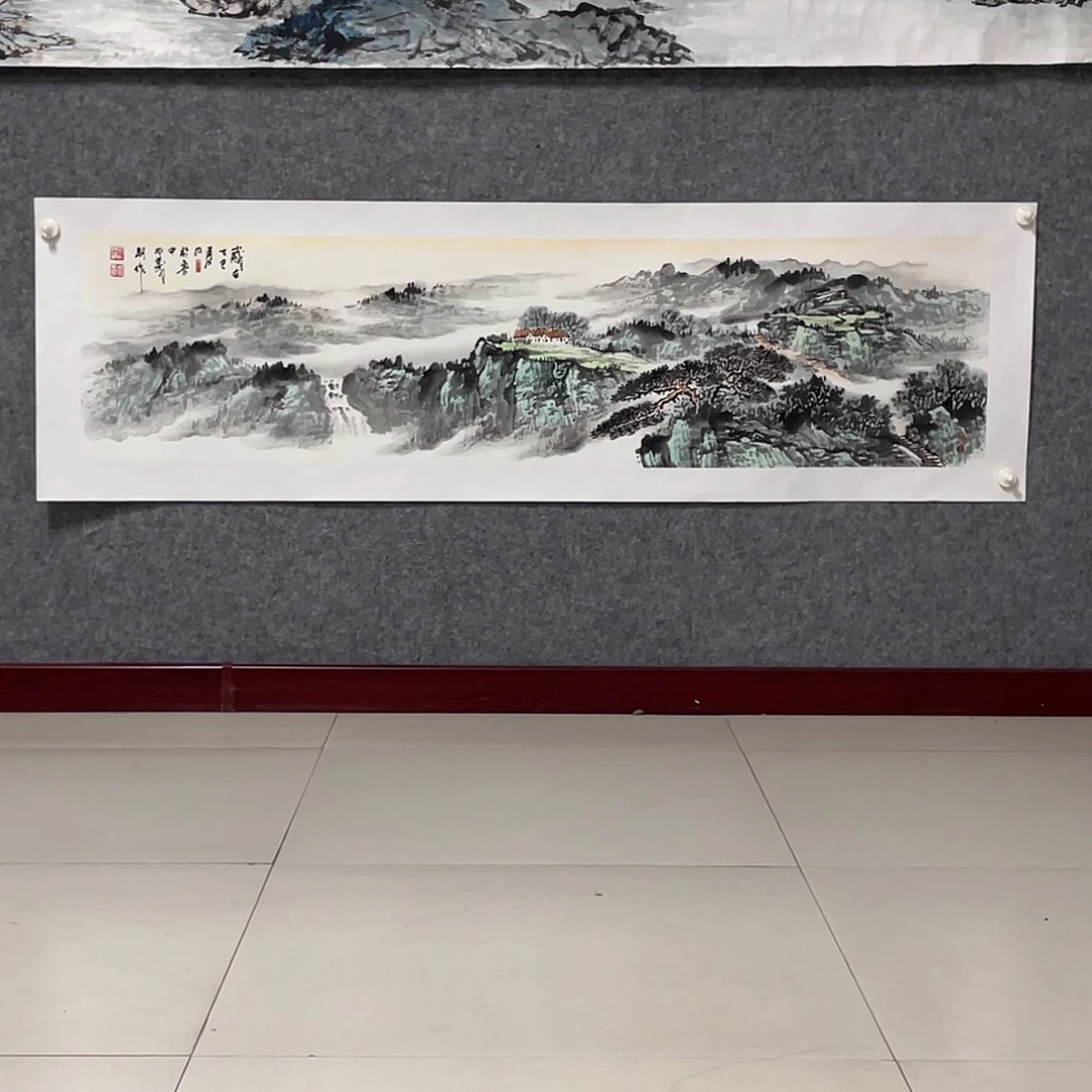 国画四尺对开画芯 捡漏