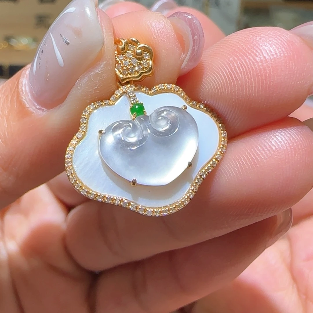 【闪购商品】翡翠颈饰18K金镶嵌缅甸