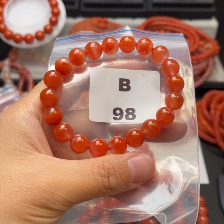 未镶嵌多样性发货默认微瑕称重9m m南红玛瑙