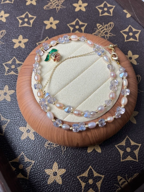 珍珠水晶项链0513834361