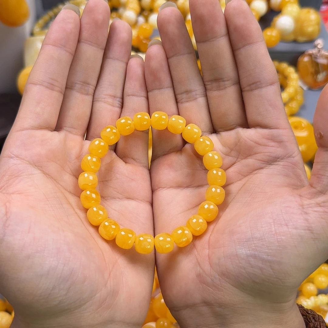 琥珀珠宝奇石未镶嵌同料10mm