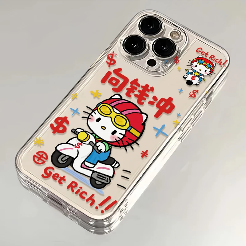 向钱冲kitty适用苹果16手机壳iPhone13透明15软华为vivo小米oppo