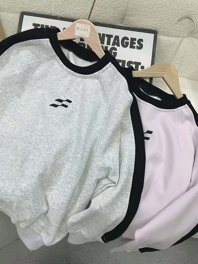 501195《现》春款新款韩版儿童休闲舒适时尚百搭运动印花卫衣