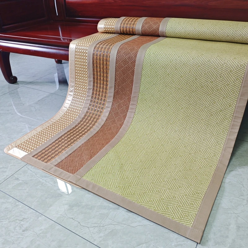 凉席沙发垫夏冰丝古藤防滑双面真皮实木布艺四季通用椅子凉垫座垫