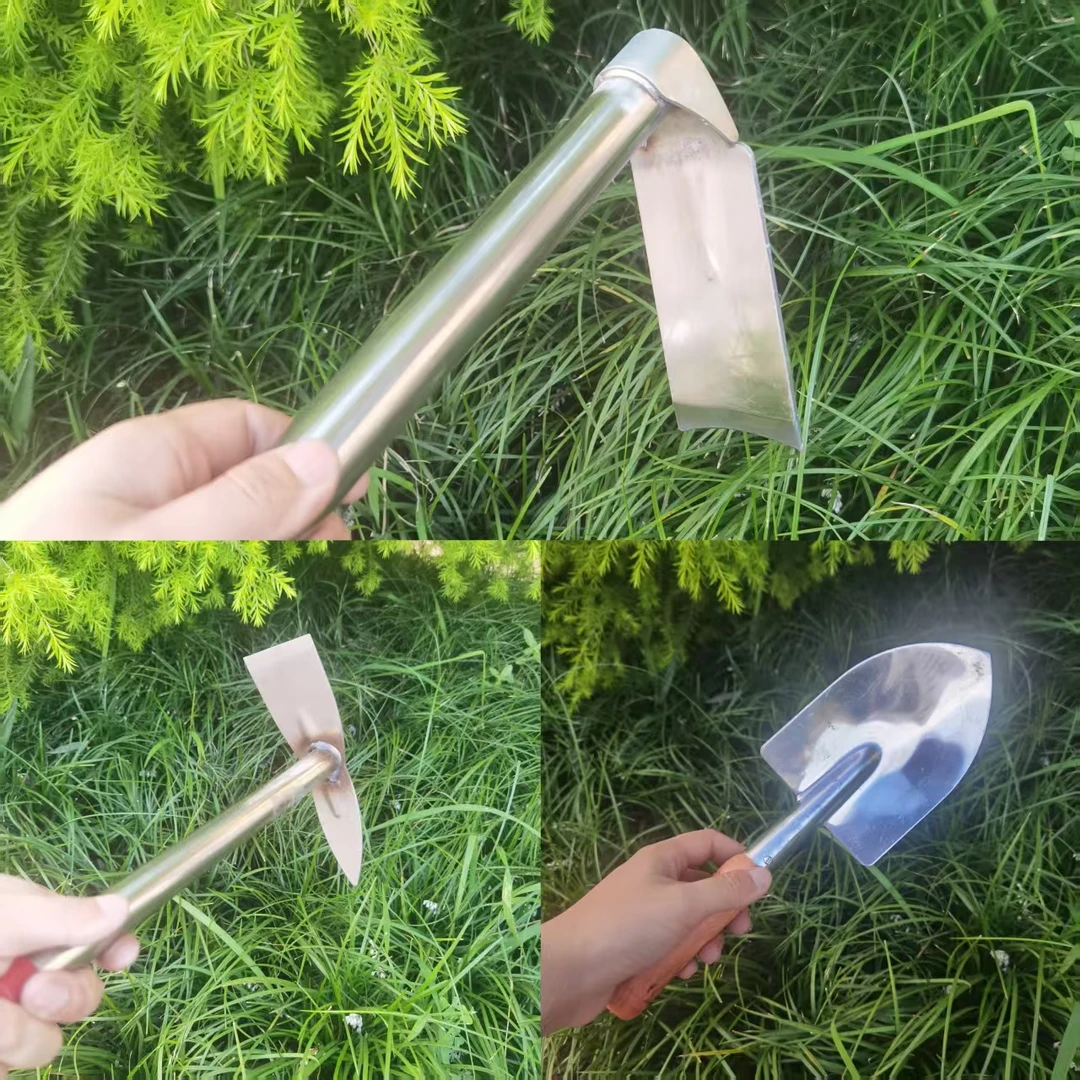 不锈钢小花锄+多功能锄+铲子三件套园艺五金组合