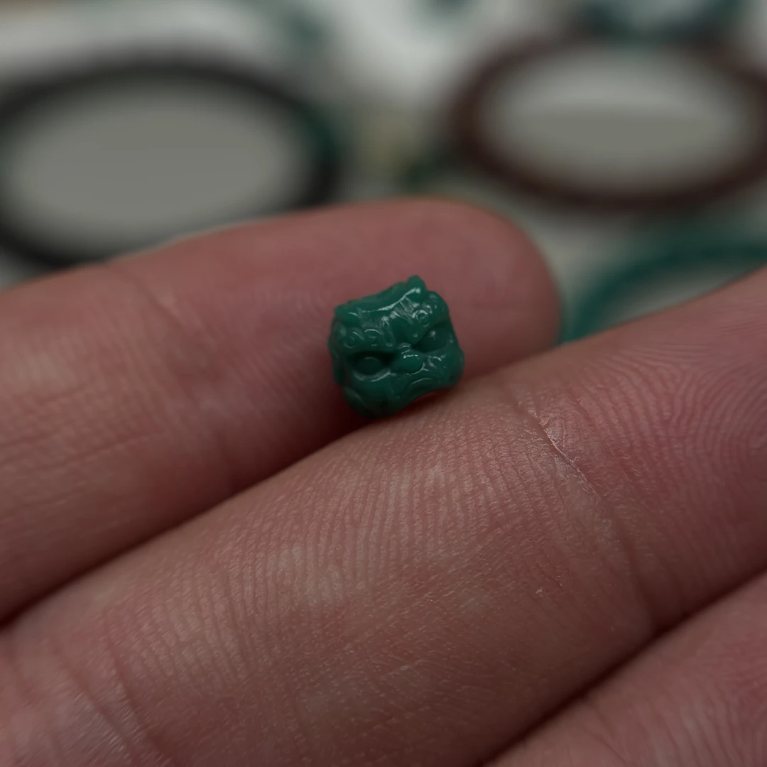 高瓷玉化【醒狮】7mm单颗配珠配饰