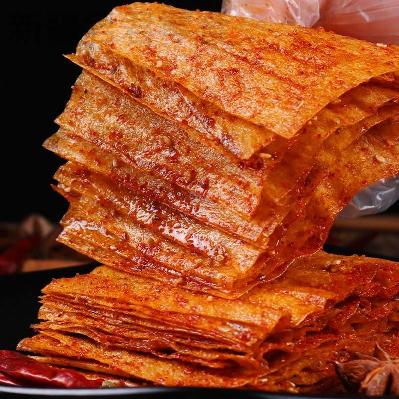 新疆包邮豆有味平江大辣片网红爆款豆皮辣条辣味零食湖南特产童年