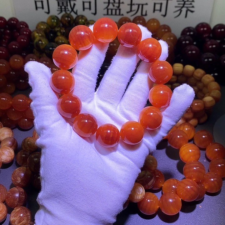 松木手串/手链琥珀木 1.8 包浆高货