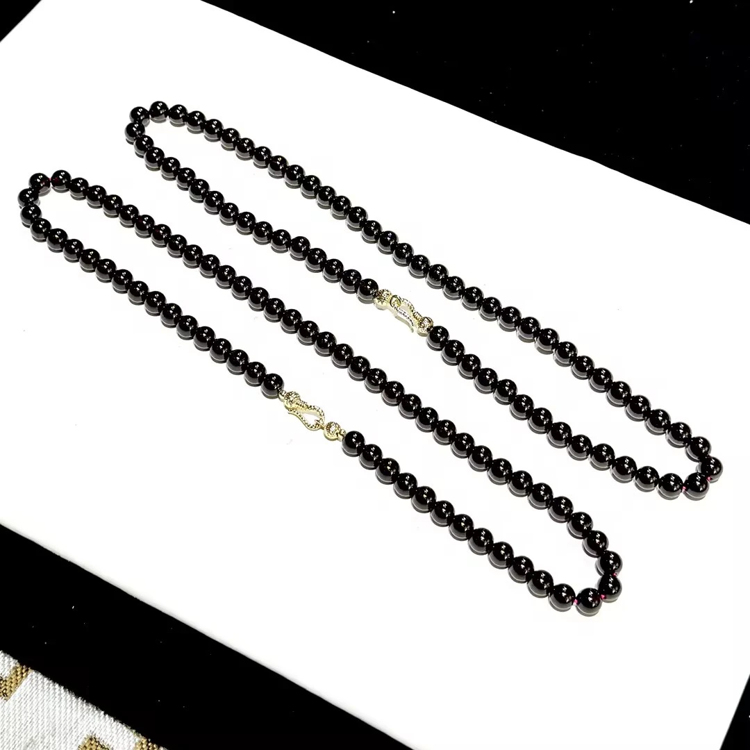 【YZY】石榴石项链-约7mm（多样性发其一）