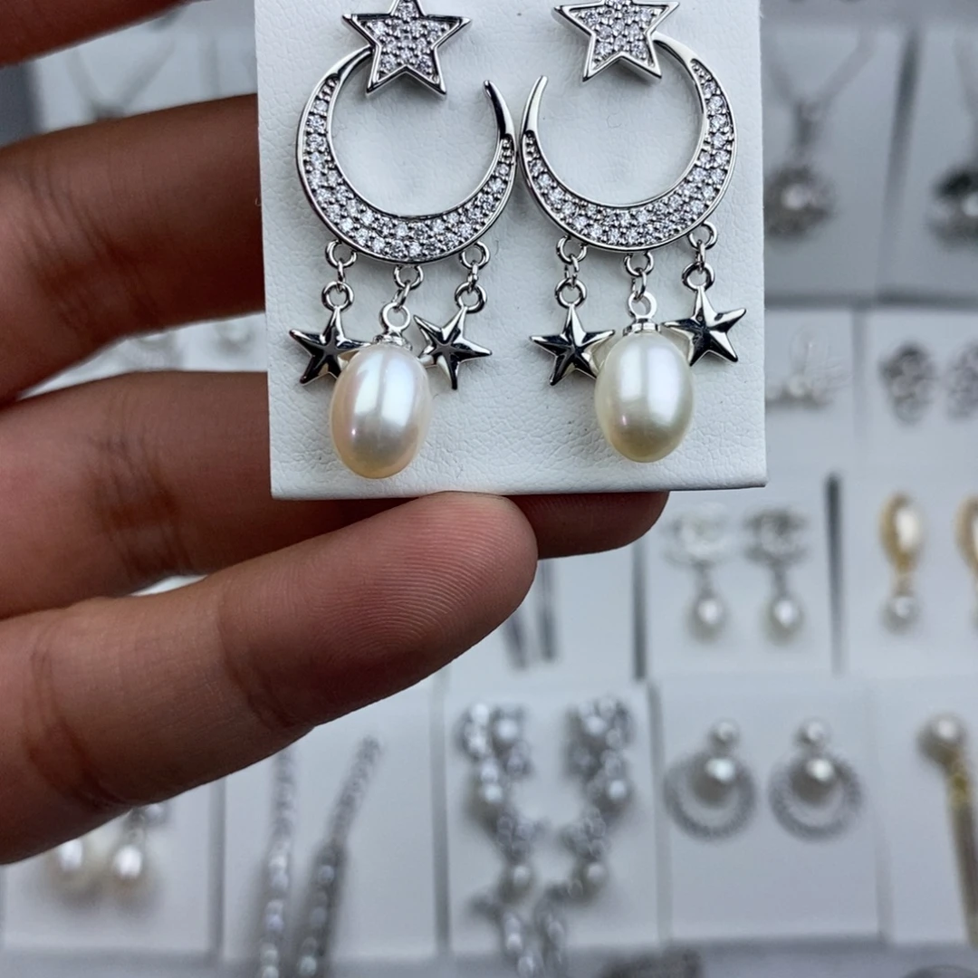 未镶嵌耳饰淡水珍珠