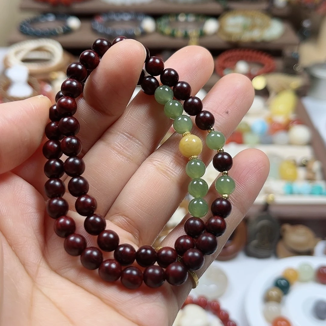 檀香紫檀（小叶紫檀）其他双圈手串