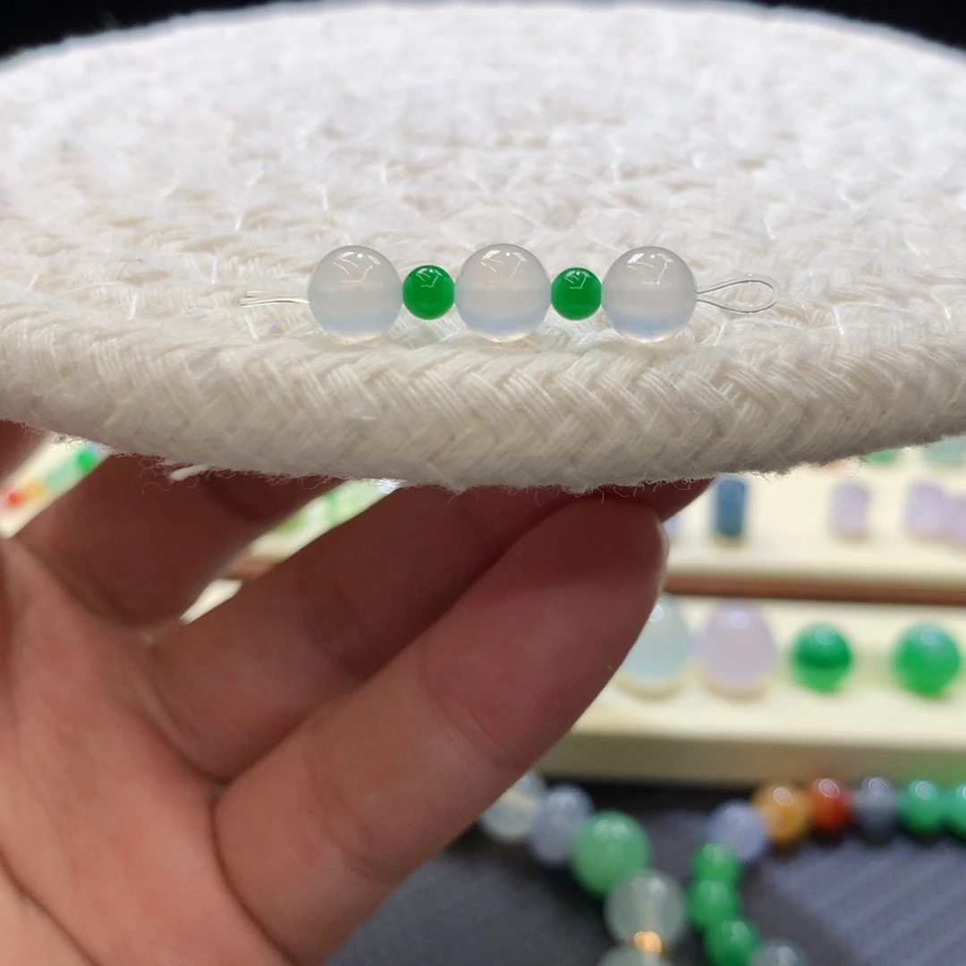 定制翡翠未镶嵌葱白高冰