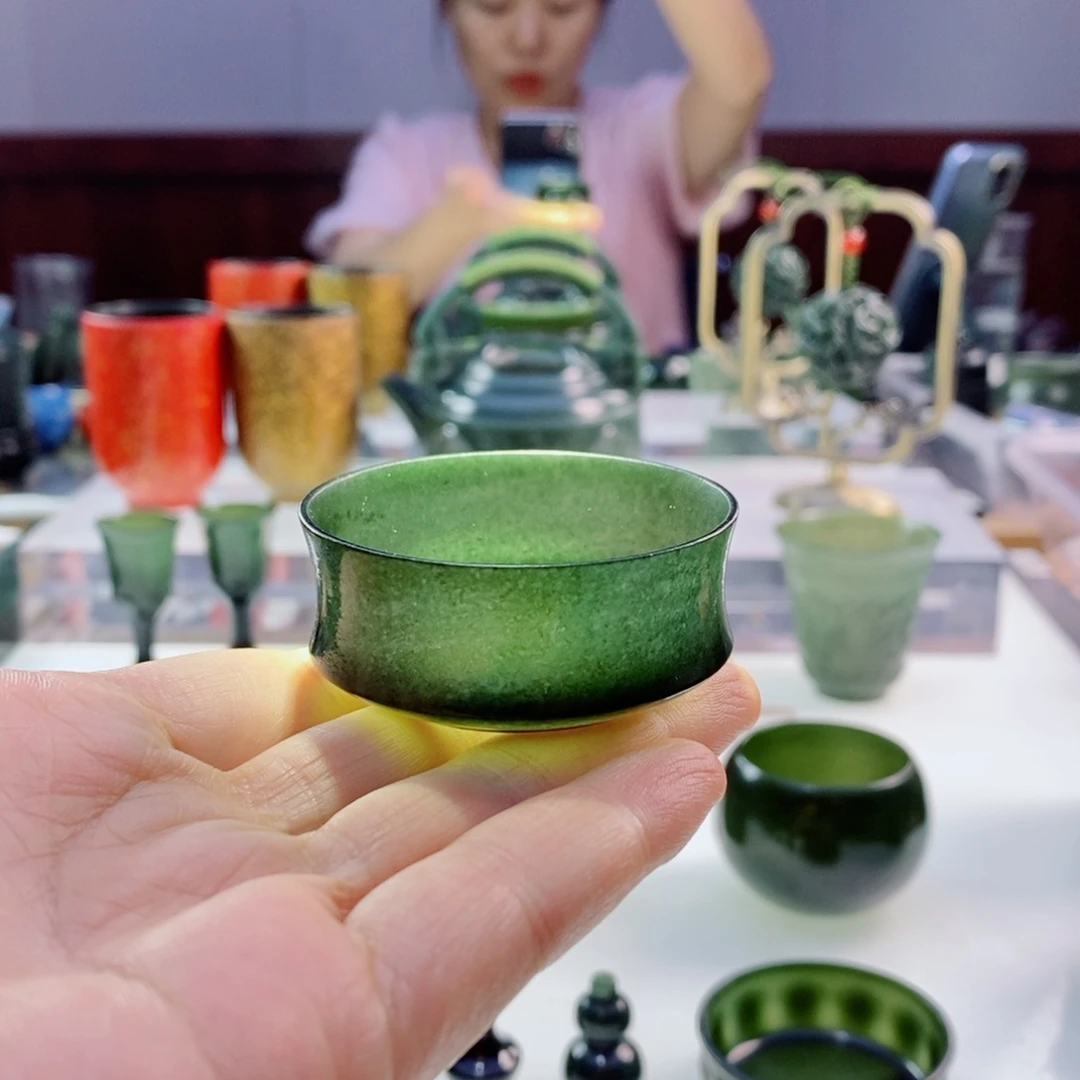 未镶嵌和田玉（青玉）摆件微瑕