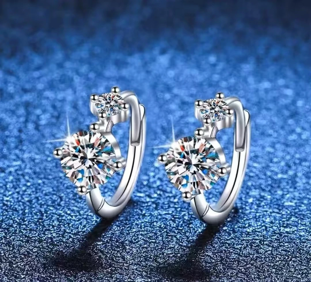 【南非之星】双子星耳扣 0.5CT