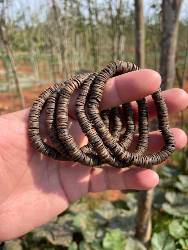海南种植老白棋奇楠沉香手串沉水片片珠单圈（随形多样性发一）
