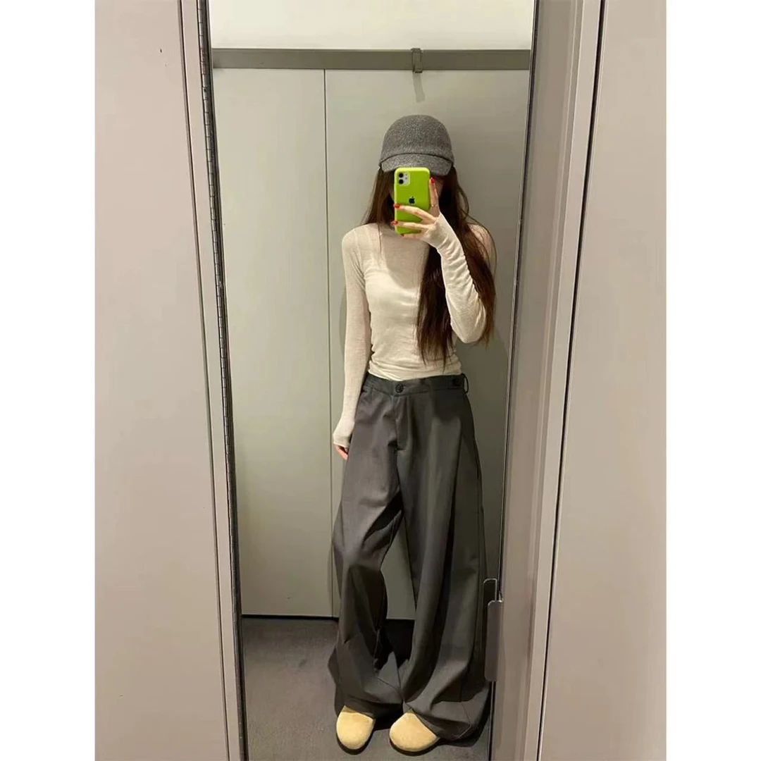 徐秋阳  时间轴  百搭时尚休闲设计感显瘦显腿长西装裤9583