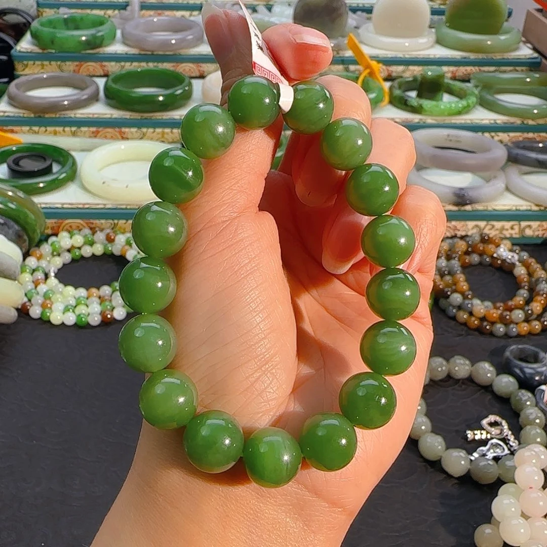 未镶嵌手串和田玉碧玉猫眼