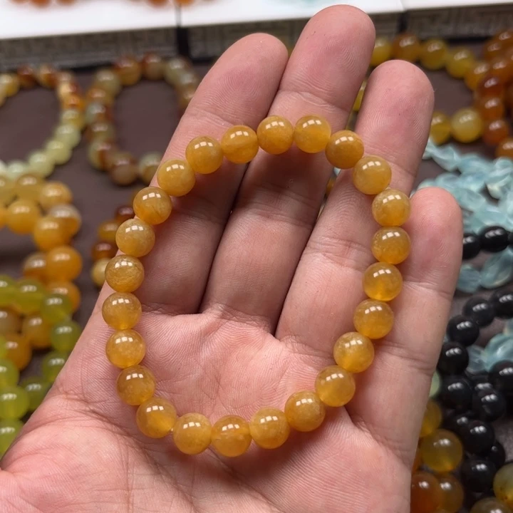 蛇纹石玉合金手链