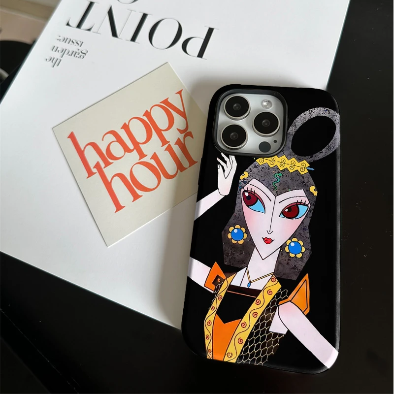 蛇年如意娘娘菲林二合一适用苹果17/16promax手机壳15/14保护套13