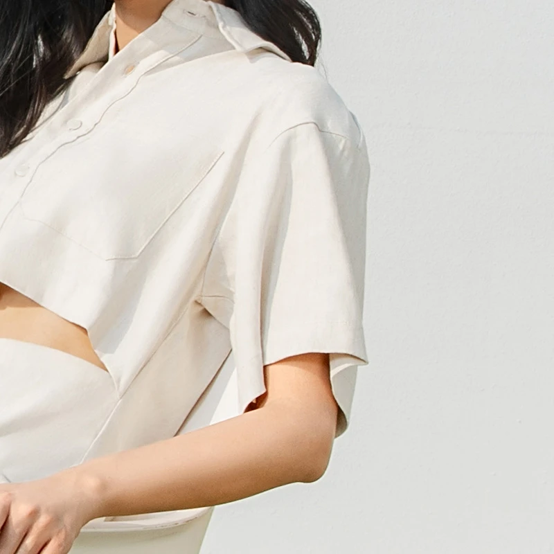 TUSCAN'S CREATIONS夏季休闲百搭短袖羊毛衫