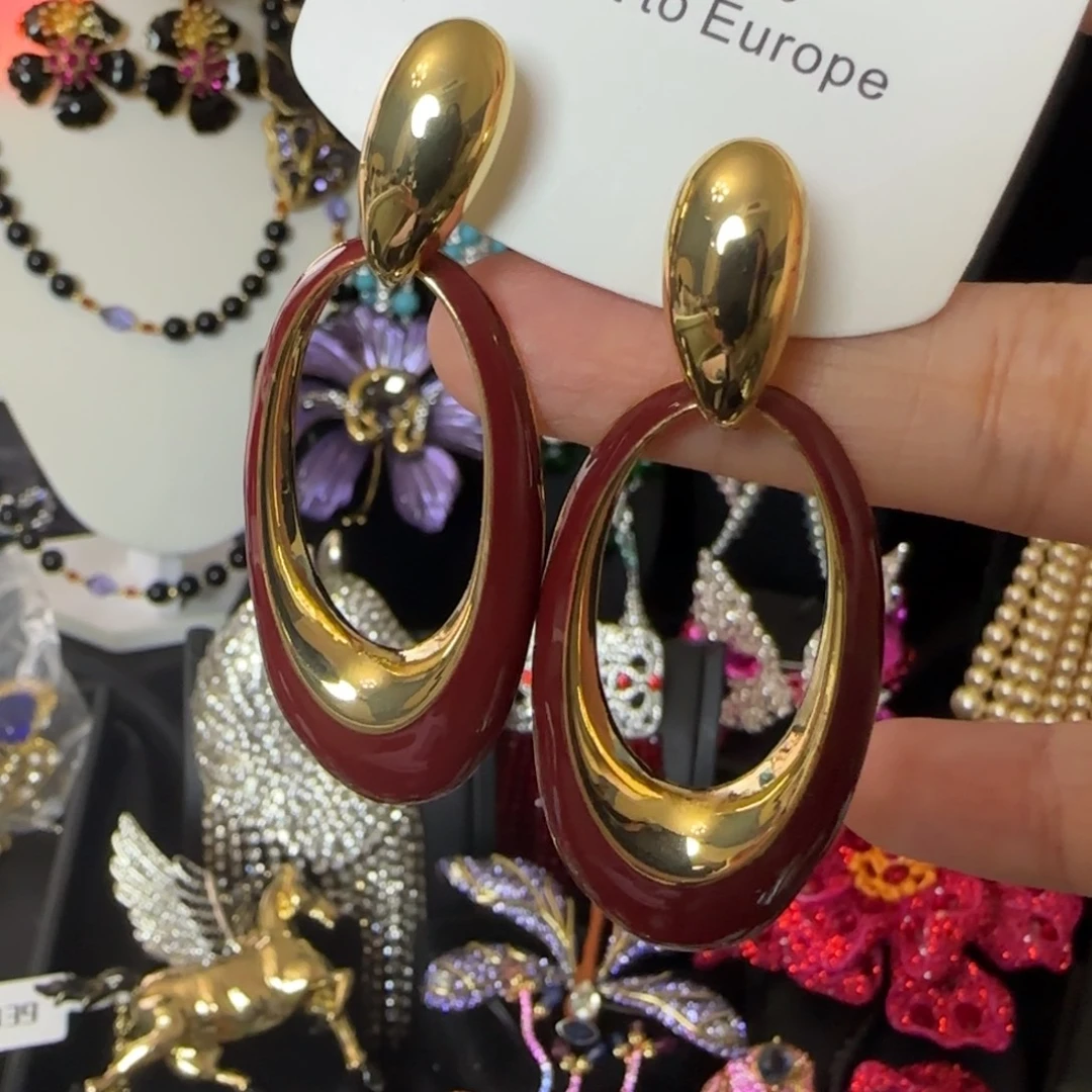 嫣***然琉璃纯铜合金耳饰