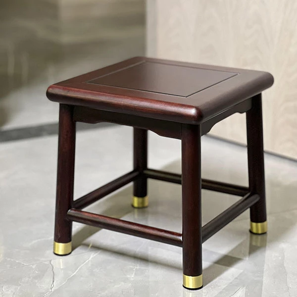 #中式小方凳黑紫檀木小凳子家用实木复古客厅茶几矮凳换鞋凳老榆