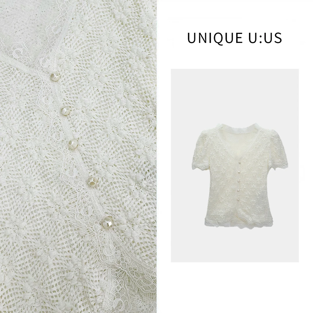 UNIQUE U:US [林雪雪] 春季新品气质设计简约女装上衣250069