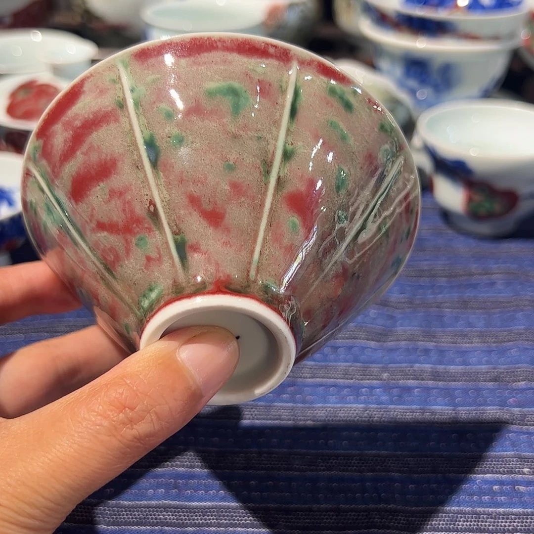 摆件原矿青花釉里红瓷器