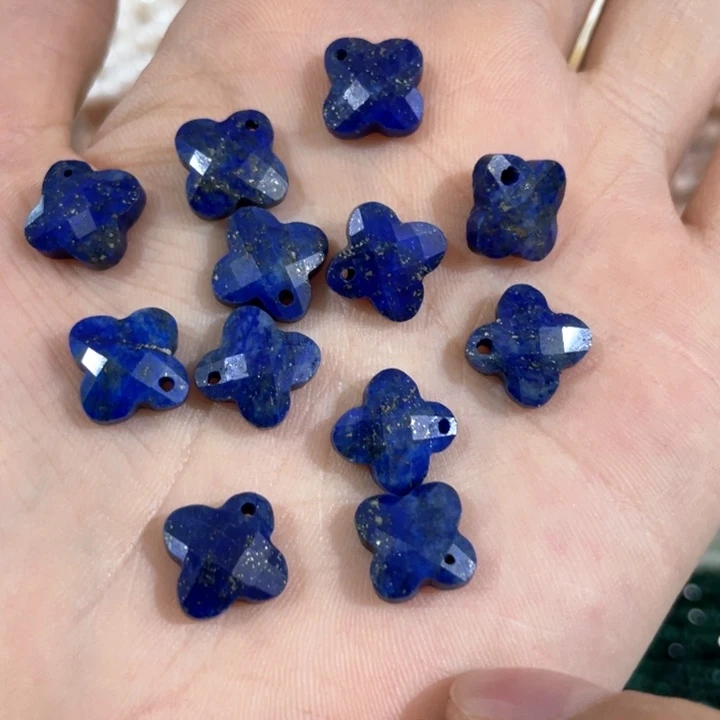 贝壳非金属2颗切面四叶草吊坠