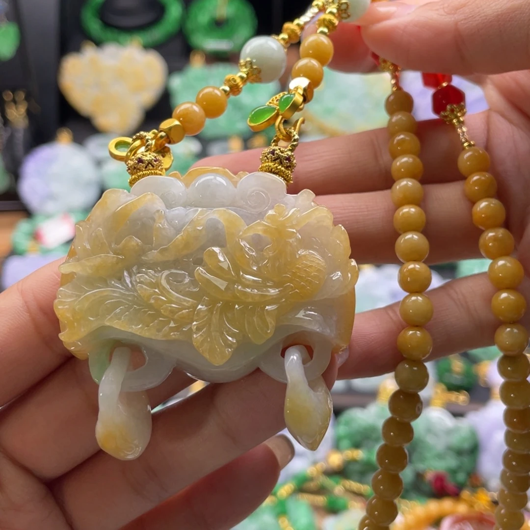 颈饰未镶嵌翡翠代编织