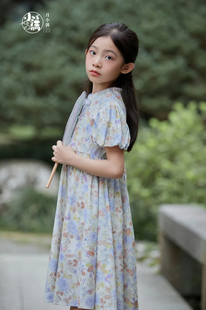 月小满女童连衣裙2025新款儿童公主裙女孩国风