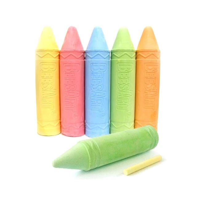 儿童户外地板画画大粉笔加粗印花彩色不易断可擦绘画笔黑板笔