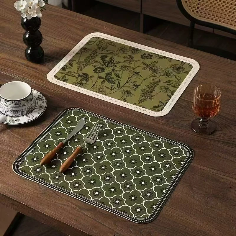 Miss House小屋 中古风高颜值隔热吸水防滑硅藻泥餐垫餐具沥水垫