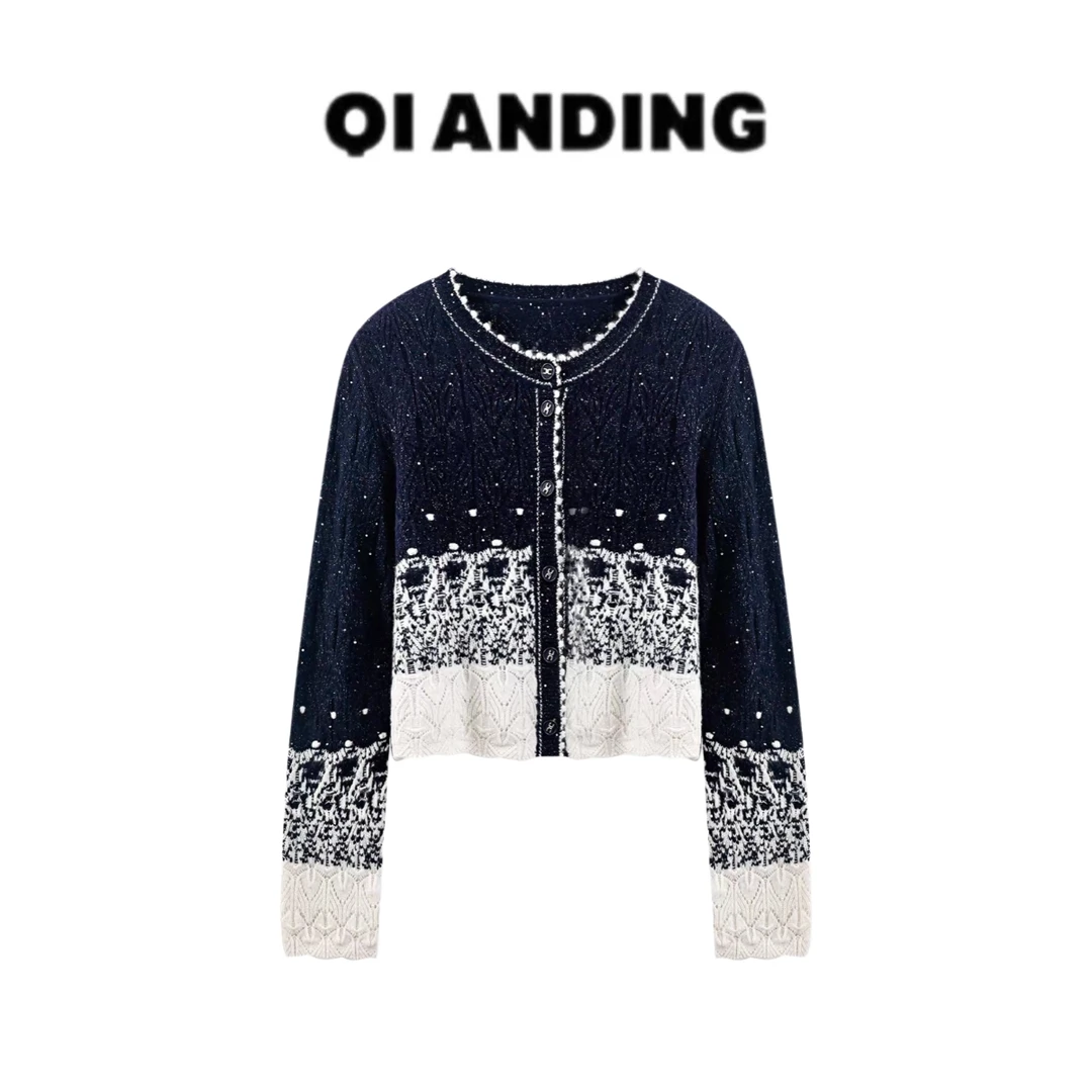 F【星空凯旋】时尚百搭毛针织衫纽扣上衣F25865