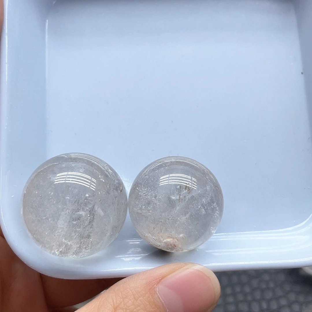珠宝半成品紫晶未镶嵌4幽灵球卡2.8mm