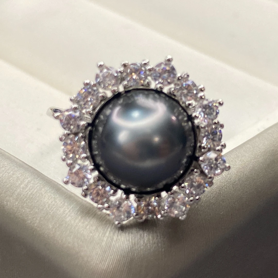 【新品福利】海水珍珠大溪地太阳花珍珠戒指 YMJZ0014