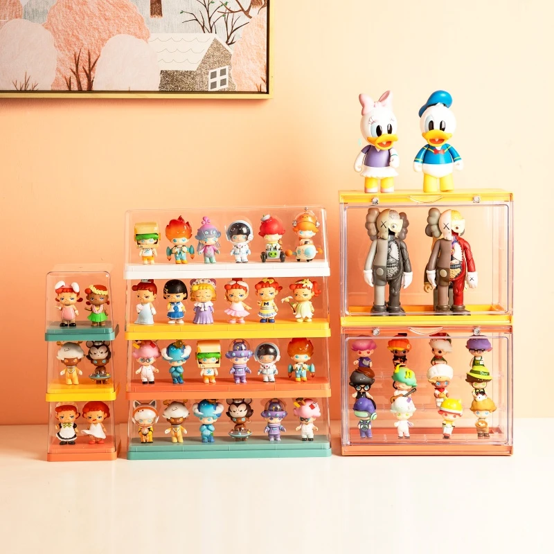 RMAX盲盒收纳展示架展示柜泡泡玛特单个娃娃收纳盒防尘透明手办盒