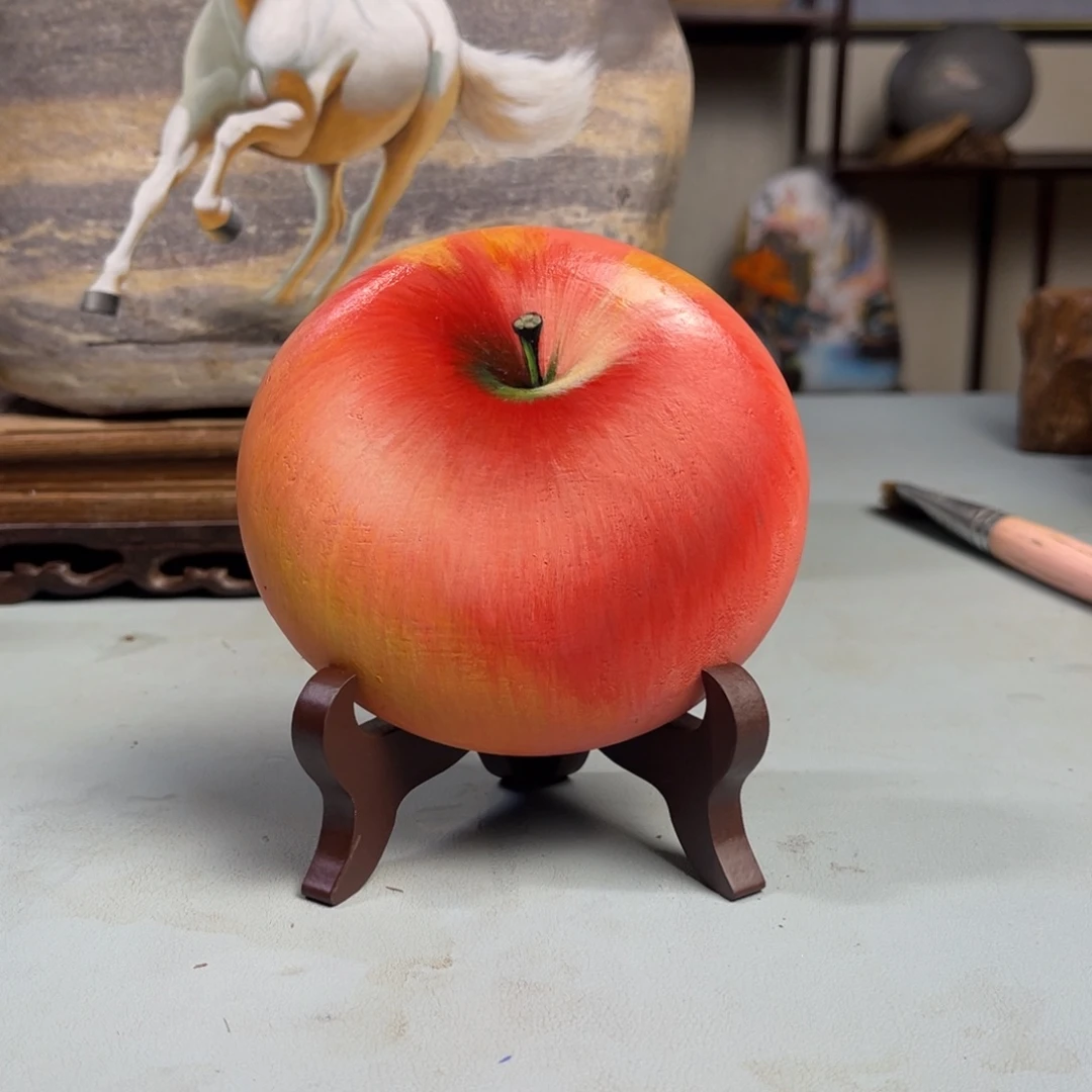 石材苹果作品摆件