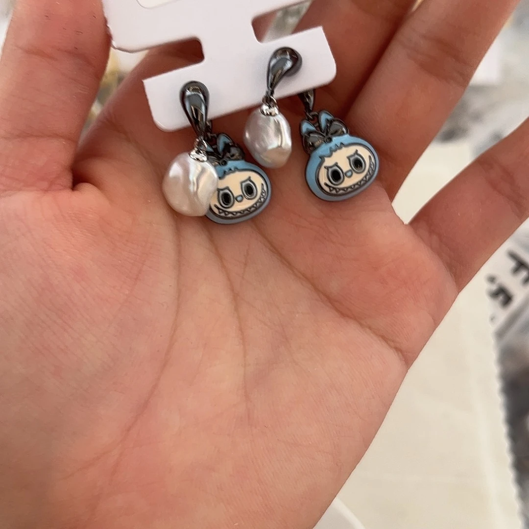 合金淡水珍珠耳饰