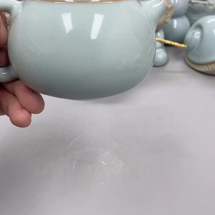 瓷晴*3天青色赵琳老师西施壶