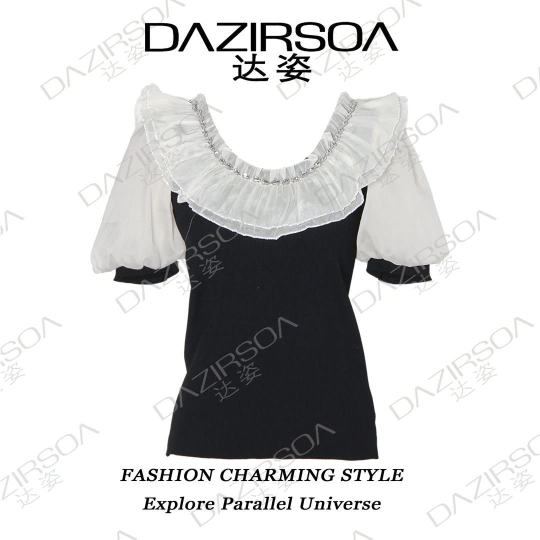 达资原创设计轻奢小上衣T恤 P990