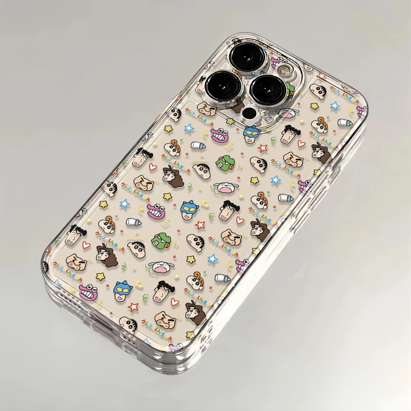 迷你蜡笔小新适用iPhone16小米15华为苹果14promax手机壳12太空MT