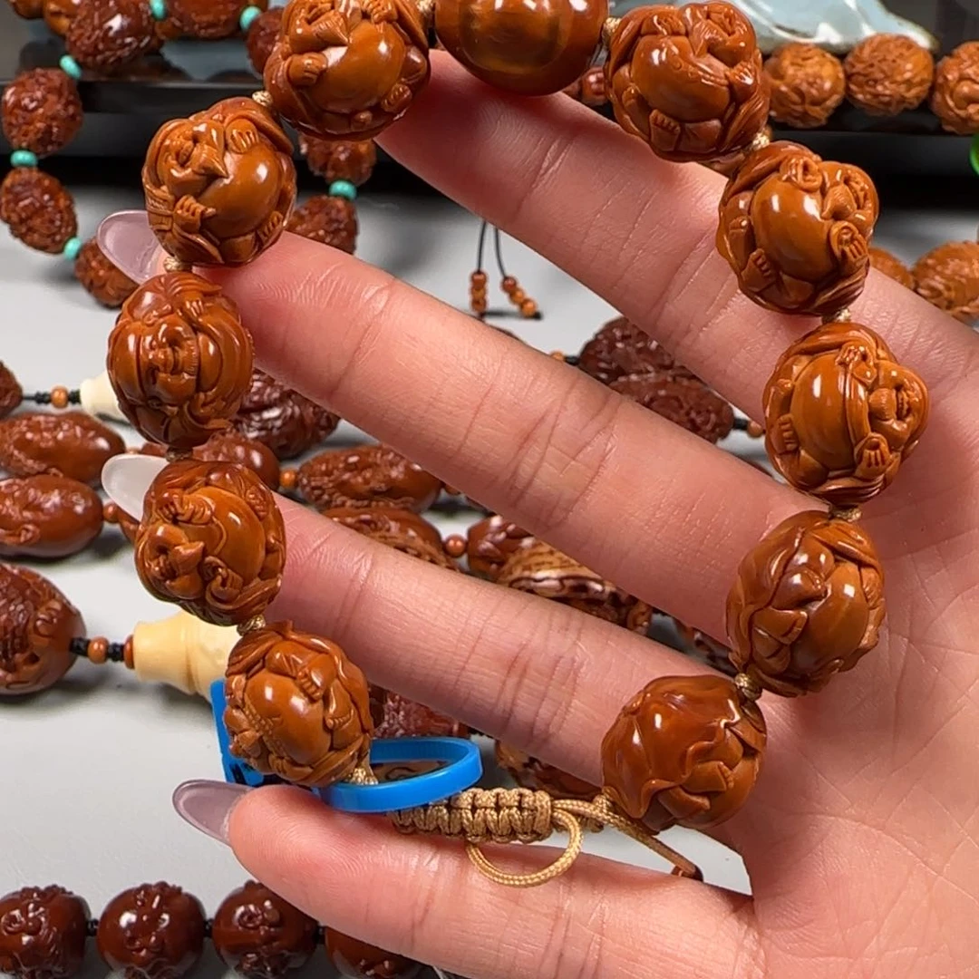 手串橄榄核油核荷叶横财手串